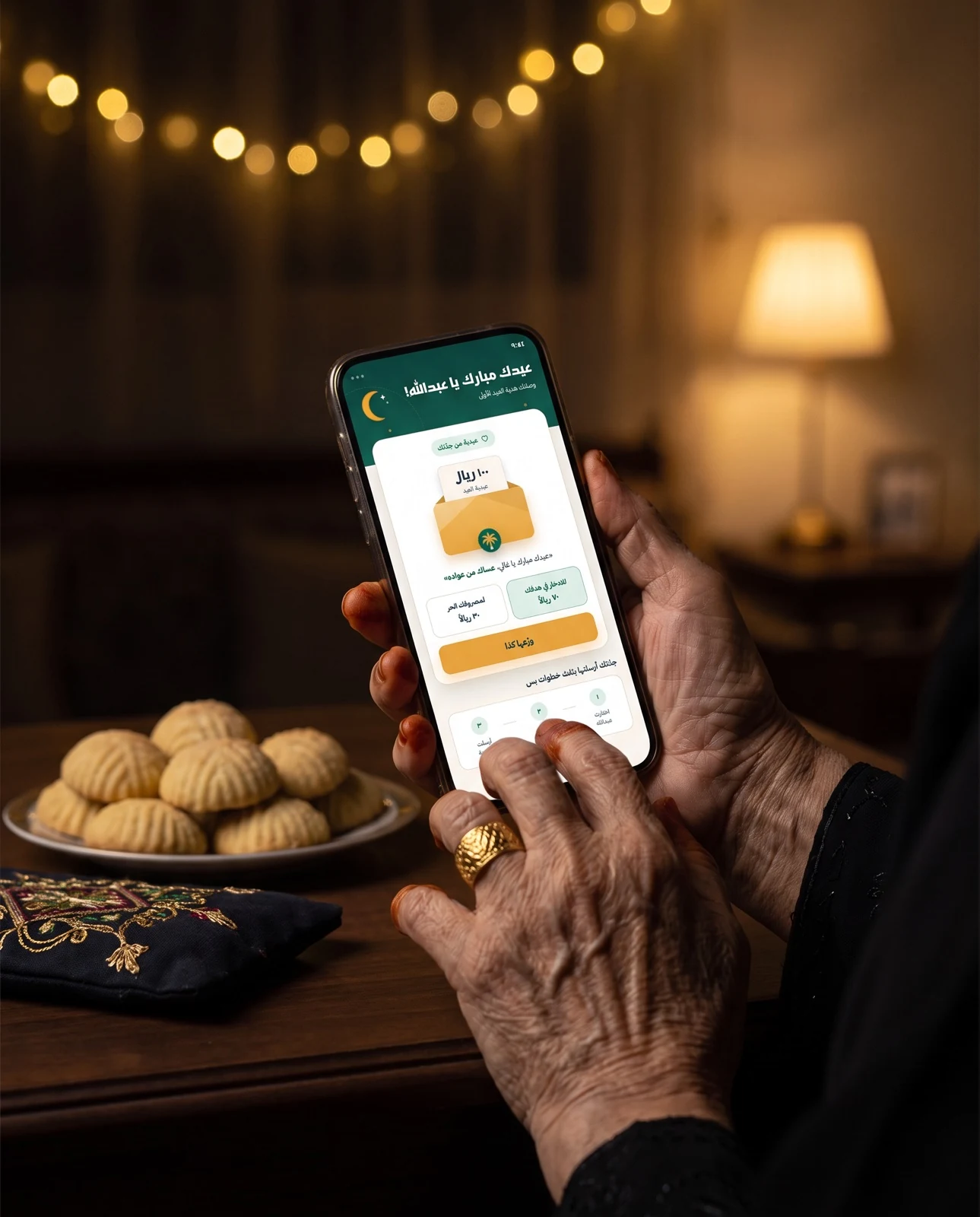 يد الجدة ترسل العيدية بثلاث ضغطات: أعرق لحظة فلوس في الطفولة، صارت رقمية ولم تفقد دفئها.